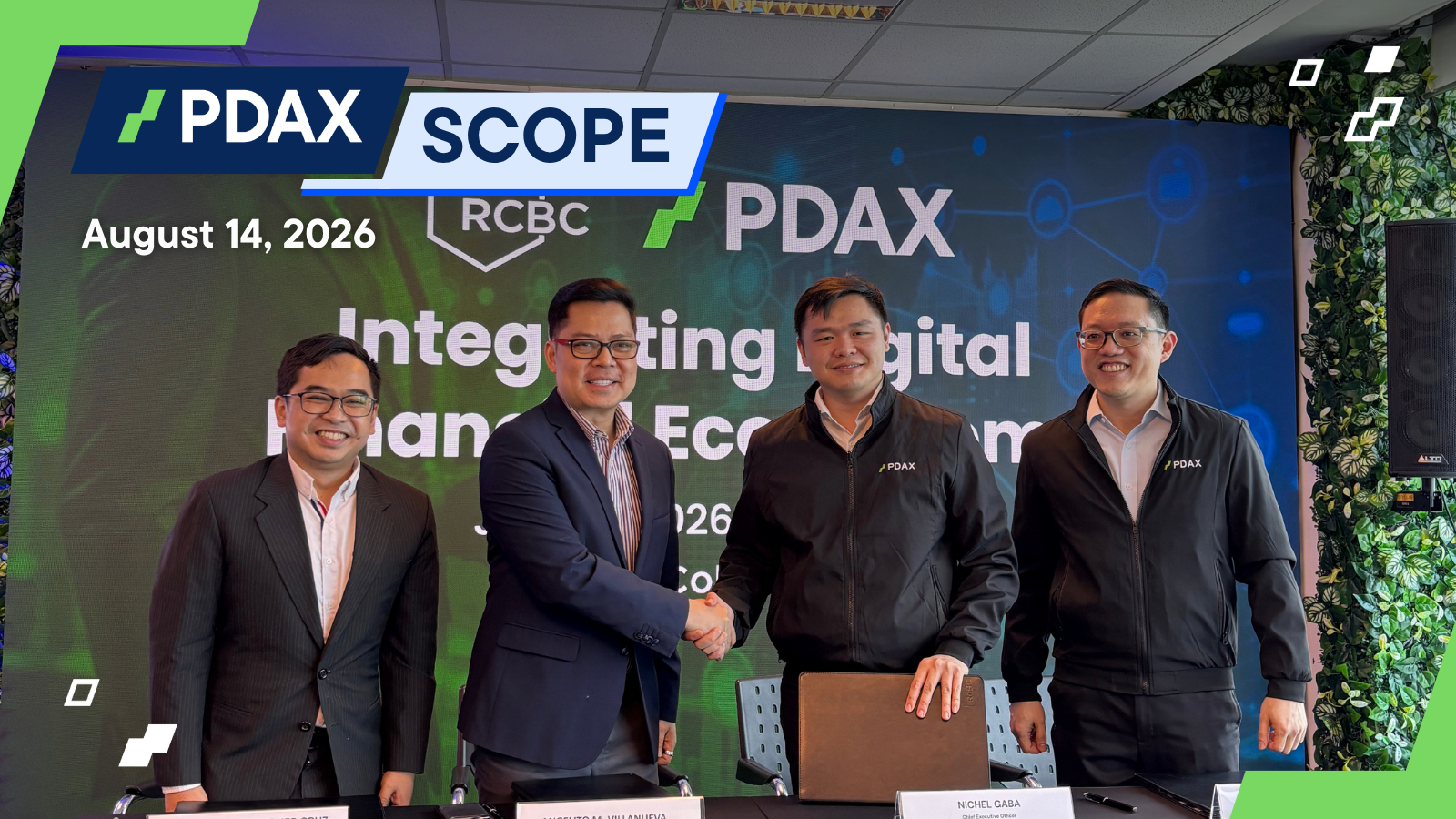 PDAXScope: PDAX, RCBC sign tokenization MOU